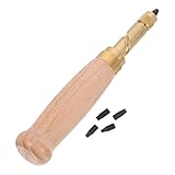 SAFIGLE Verstellbare Schraublochstanzer mit Holzgriff 6 Bohrspitzen 1,5mm bis 4mm Lederwerkzeug...