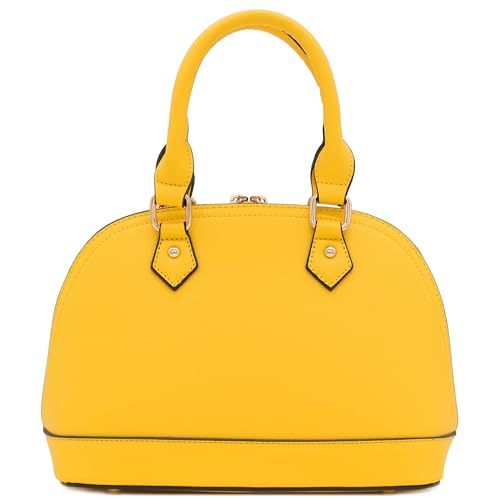Image of FashionPuzzle Zip-Around Saffiano Classic Dome Satchel