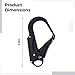 byepica 2 Pcs Locking Carabiner 25Kn Snap Clip Hooks, Climbing, Rescue, and Rigging, Large Opening