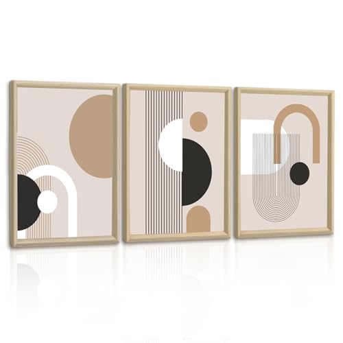 Ya en mundofriki.es: 3Pcs Mediados de siglo Geométrico Líneas Cuadros Decorativos Con marco, Blanco Marrón Minimalista Cuadros Modernos lienzo Cuadros Decorativos Salón Dormitorio Decor de Pared para colgar 30x40cmx3