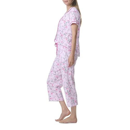 Image of Karen Neuburger Women's Short Sleeve Girlfriend Capri Pajama Set