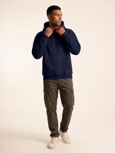 Image of JMIERR Mens Fleece Lined Oversized Hoodie Pullover Sweatshirts