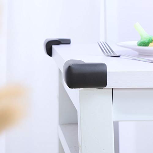 Image of uxcell 2 Pack Foam Furniture Table Desks Edge Cover Pads Protectors Corner Cushions Bumper Guards Black