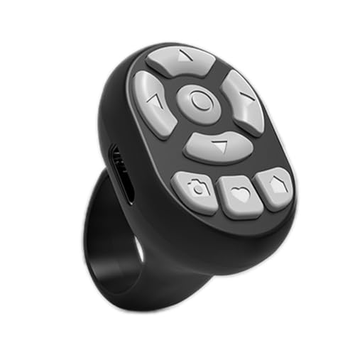 Telecomando a punta delle dita Anello pulsante di scorrimento per telefono ad anello di del tornitore pagina telecomando per selfie wireless