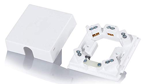 Preisvergleich Produktbild Herdanschlussdose weiss 80x80x25mm, 5 Klemmen (1 Stück)