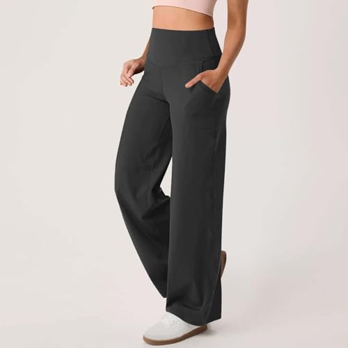 Yoga Pants Women High Waist Wide Leg Sweatpants Loose Casual Comfy Palazzo Stretch Trousers with Pockets2