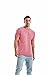 KLIEGOU Men's T-Shirts - Elasticity Cotton Crew Neck Tees 2166 Pink XXXL