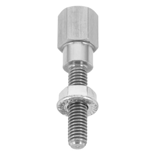 Rearview Mirror Adapter Screw Alloy Silver 6mm to 8mm Motorcycle