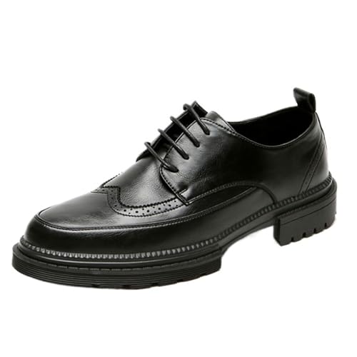 Men's Dress Shoes Lace Up Leather Formal Business Oxford Shoes Retro Dress Shoes for Men Business Work Office Dress Shoes