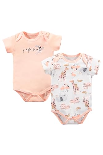 Image of Kidddio Toddler and Baby Unisex Bodysuit 2 Pack Set Short Sleeve Bodysuit Baby for 0-24 Months Babies Baby Girl Boy