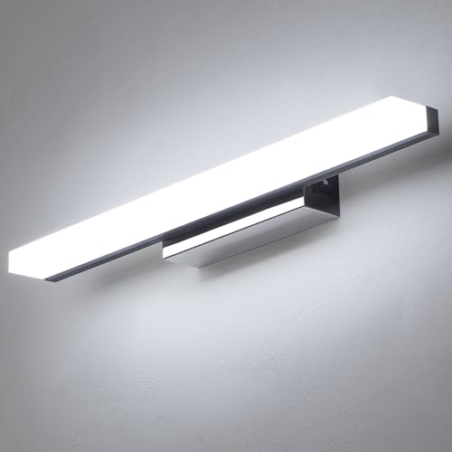 Lightess LED Spiegelleuchte Bad Spiegellampe mit Schalter 6W 40CM Badleuchte Wand Badezimmerlampe über Spiegel wandlampe Badezimmer Kalweiß IP44 für Spiegelschrank Badezimmerschran Badschrank
