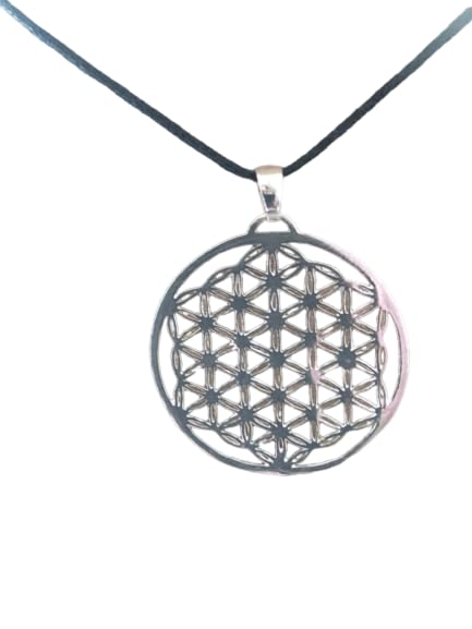 Pendentif fleur de vie argent 925 avec finitions artisanales de haute joaillerie