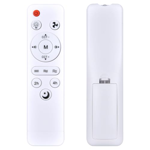 TCNOUMT Mando a Distancia de Repuesto Adecuado para Elenhome OLX THINKKEEN LITTARBY JTT AURALK Flarouch OSTIVE Ventilador Lito AURALK FANSEXPERT Ventilador de Techo con iluminación luz
