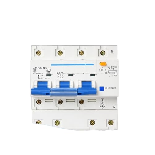 Disjoncteur triphasé 125A protégeant contre fuite électrique 30mA - 3