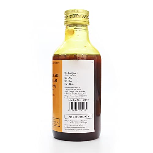 Image of Dinesavalyadi Kera Tailam-200ML, (Pack Of 1), Of Arya Vaidya Sala Kottakkal and get Golden Oldie Herbs, Sukanthi Pills-1gm