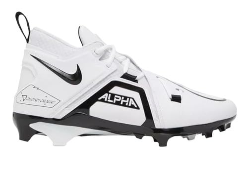 Nike Alpha Menace Pro 3 P Mid Men's Football Cleats White Black DM1788-103 Size 172
