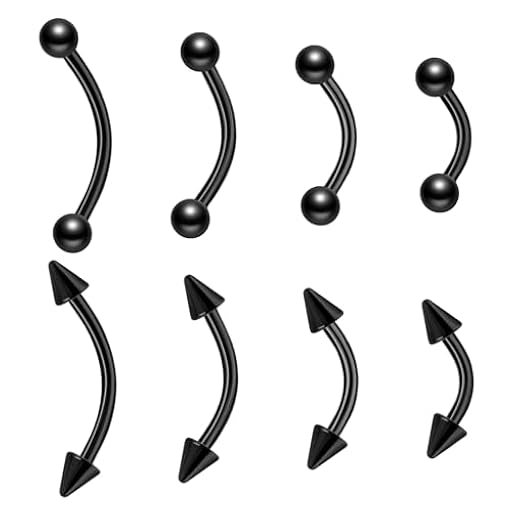 Yolev Piercing de Ceja y Labio de Acero Quirúrgico 16G 8 Piezas Diafragma Negro Barra Curva Clavo Personalizado 1,2 mm | Ya disponible en tu tienda friki favorita! En mundofriki.es! Yolev Piercing de Ceja y Labio de Acero Quirúrgico 16G 8 Piezas Diafragma Negro Barra Curva Clavo Personalizado 1,2 mm | Ya disponible en tu tienda friki favorita! En mundofriki.es!