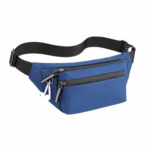Image of TOURISTIANO Waist Bag for Men | Stylish Side Bag for Travel | Side Sling Waist Bag | Essentials for Running, Riding a Bike for Mobile, Wallet, Keys (Blue)