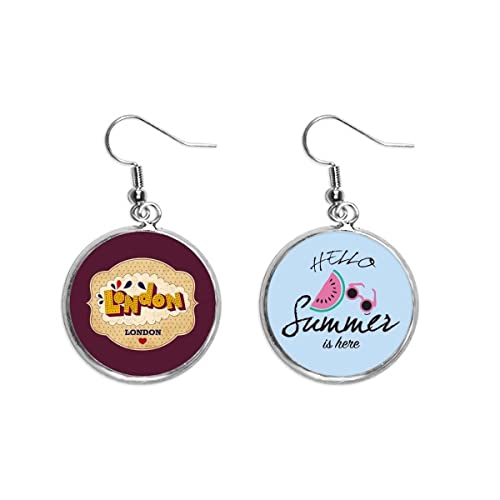 Pendientes de sandía para verano estilo UK London ideales en terrazas