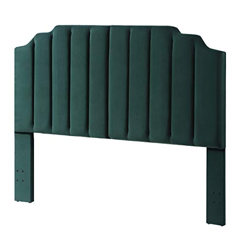 24Kf Velvet Upholstered Tufted King Headboard With Vertical Channel Design King/California King Headboard-Jade #TOP2