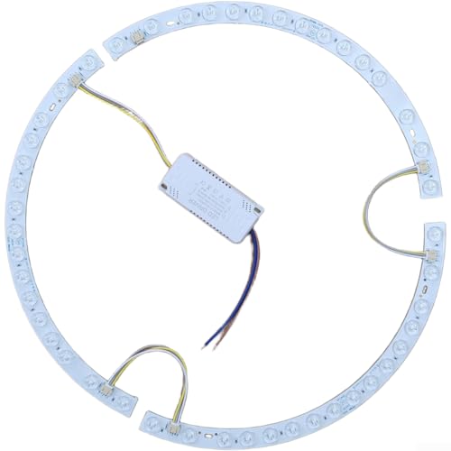Barra de luz LED curvada para iluminación de ventilador de 38 cm, tecnología de lente avanzada, tricolor, ajustable, montaje magnético y adhesivo, eficiencia energética, brillante (tira de luz +