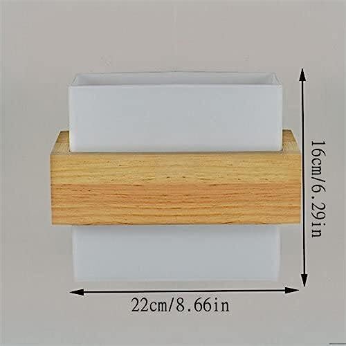 Lámpara de pared moderna de luz madera para pasillo sala de estar y estudio 5