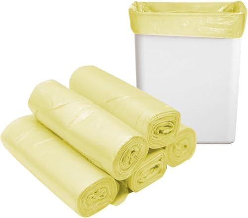 Sac Poubelle Jaune 50l | 100 Sacs Poubelles 50 Litres (2 Rouleaux de 50 Sacs Jaunes) | Résistant (14 µ) et Etanche | Poubelles Bureaux – Cuisine |...