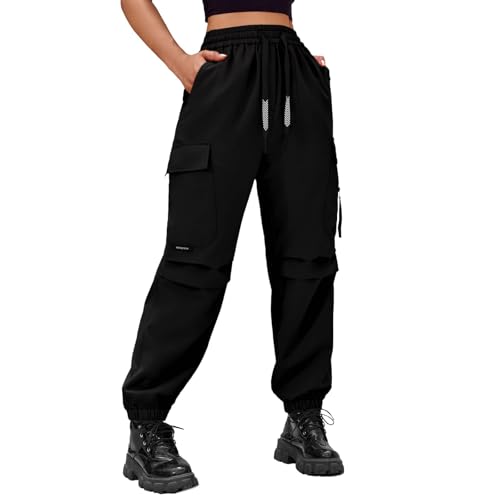 CATHSNNA Baggy Cargo Pants Women High Waisted Parachute Pants