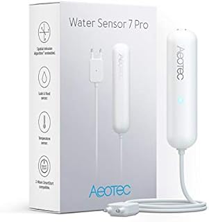 Zwave Water Sensor: Aeotec Water Sensor 7 Pro, with Flood, Temperature, Humidity Sensor, SmartThings Sensor Compatible, Z-Wave Plus, S2, SmartStart, ZWave hub Required