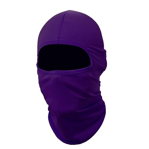 OcioDual Pasamontañas Elástico de Color Morado para Esquí, Moto, Motocicleta, Ciclismo, Senderismo, Máscara Protectora Suave, Balaclava Delgada, Bufanda Ligera