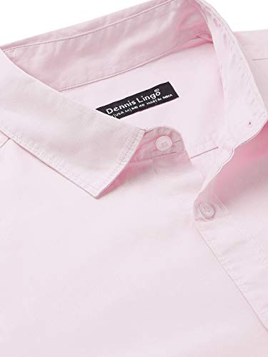 Image of Dennis Lingo Men Cotton Solid Slim Fit Casual Shirts