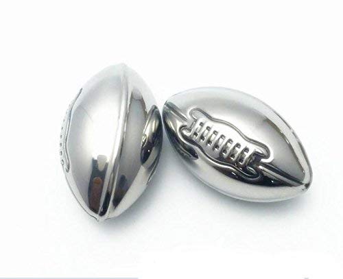 MBB 2x American Football Shape Stainless Steel Wine Chiller Ice Cubes Whiskey Rocks Chilling Set with Tong