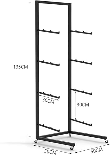 Metal Storage Rack Stand - Home Gym Organizer for Skis, Skateboards & Scooters - Space-Saving Display Holder for Efficient Storage Solutions