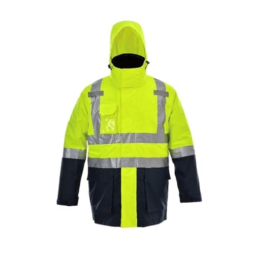 Veste de sécurité chaude et épaisse avec bandes réfléchissantes et doublure amovible