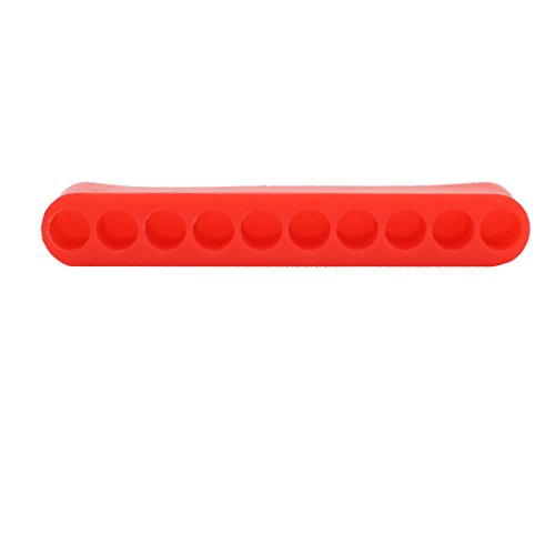 Sourcingmap 83mm Length 7mm Dia 10 Holes Plastic Screwdriver Bit Holder Red 9pcs - Image 2