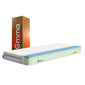 Emma One Schaum Matratze – 90x200x18 cm, Liegegefühl Medium – ergonomische 7 Zonen Matratze – atmungsaktiv – 100 Nächte…