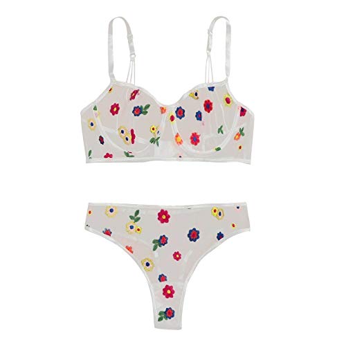 Jumaocio Women Lingerie Sexy Lingerie Lace Embroidery Erotic Underwear Suspenders Bodysuit Nightwear Babydoll Lingerie(White,L)