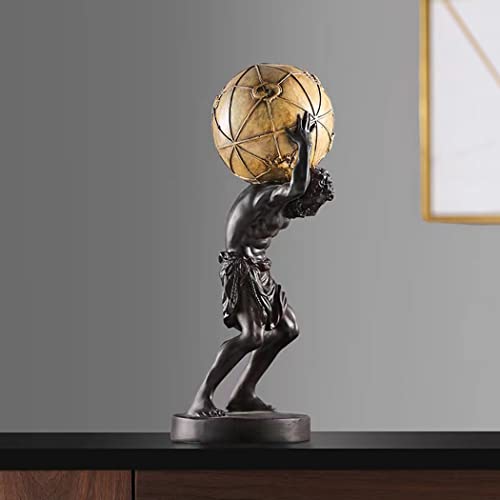 Estatua Grande de Atlas Sosteniendo el Mundo 16.5 Pulgadas miniatura 5