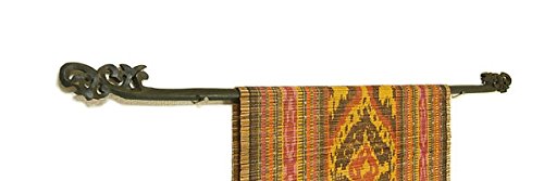 Amazon.co.jp: イカットハンガーシングルブラック ［100cm］木彫り