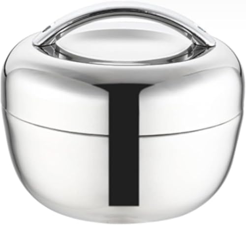 Conutoo保温弁当箱 携帯便利 男性 女性 日用 夜用 仕事 通勤 通学 ステンレス 弁当箱丼型 お 大容量ランチジャー ドーム型 ランチボックス 密封 ランチ 保存容器 漏れ防止蓋 真空2重構造 (1.3L,シルバー)