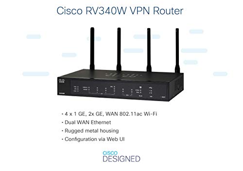 Image of Cisco RV340W-A-K9-NA Wireless Router Gigabit Ethernet Dual-Band (Renewed)