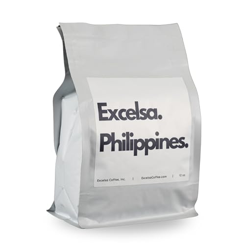 Excelsa Coffee – Philippines Medium Roast Whole Bean Coffee, 12 oz – Rare Excelsa Bean, Fruity & Tart, Naturally Lower Caffeine, Pesticide-Free