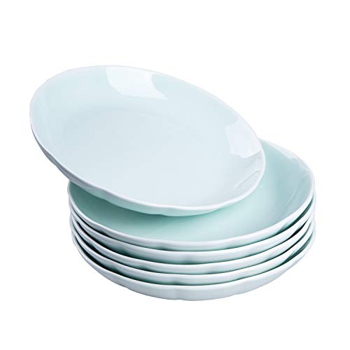 Cutiset 22 Ounce Porcelain Jade Salad, Soup, Pasta Bowls, Set of 6, Pumpkin