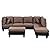 Casa Andrea Milano Modern 3 Piece Microfiber and Faux Leather Sofa by Casa Andrea Milano