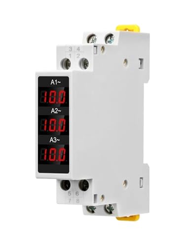 Ampèremètre triphasé modulaire affichage numérique rail CA 80-500V testeur de courant CA 1-100A