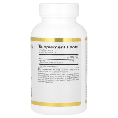 California Gold Nutrition CGN00954 Royal Jelly, 500 Mg, 120 Veggie Capsules thumb #1