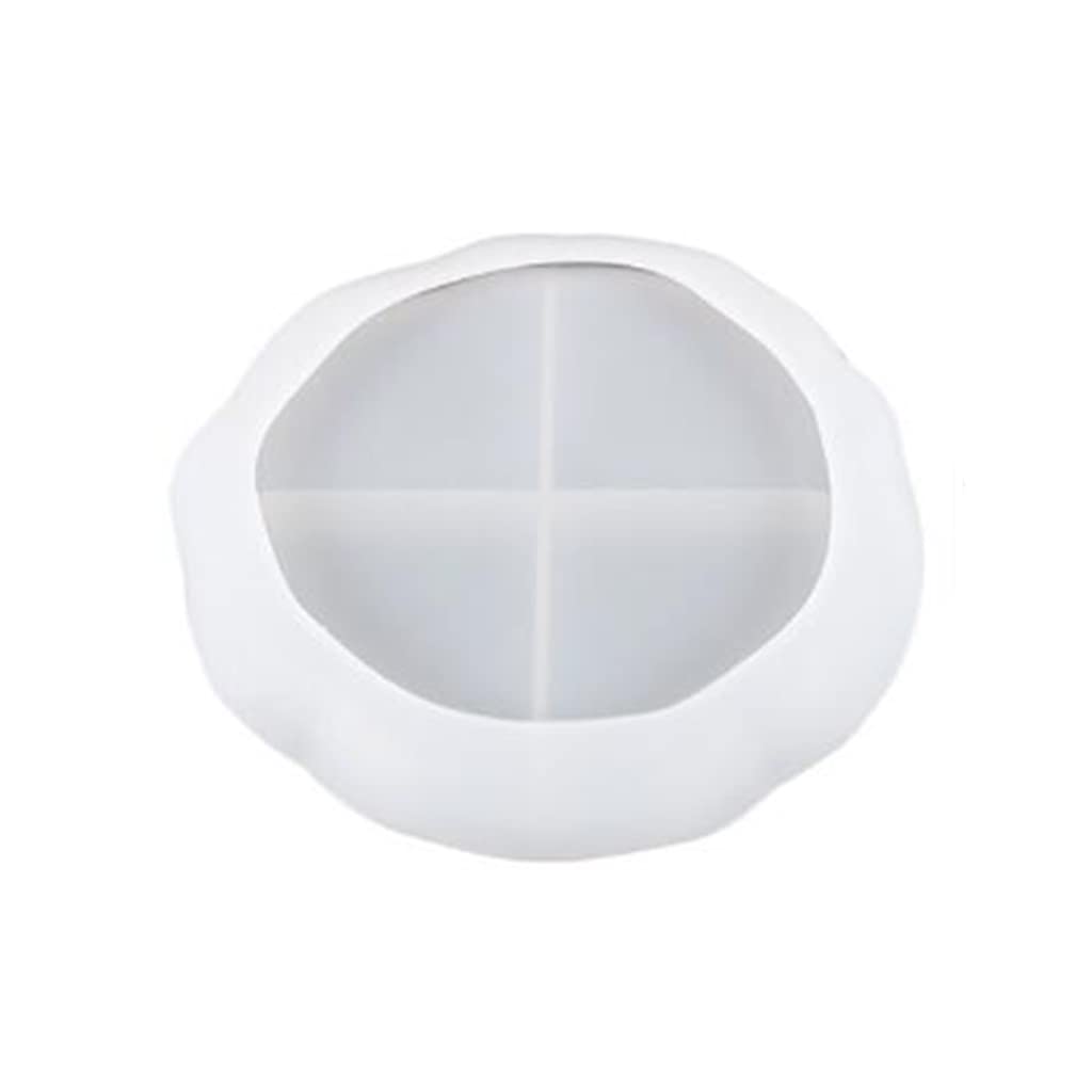 NEWFT Resin Cake Tray Mold Creative Oval/Round Silicone Mold Fruit Cake Vegetable Storage Plate Accessories T Silicone Molds Epoxy Resin for Plates Tray