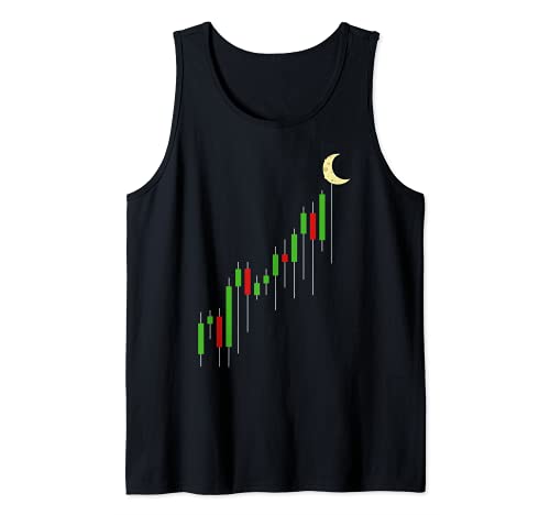 Chart moon cryptocurrency crypto trader blockchain wallet tank top