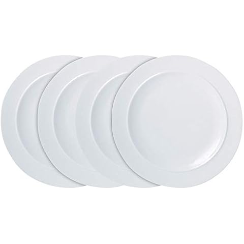 Denby White Porcelain Dinner Plates Set Cover