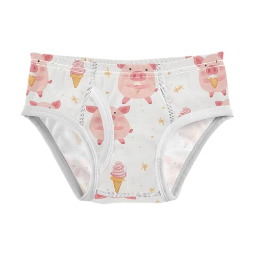 Wusikd Cute Pink Piggy Boys' Underwear Cotton Ice Cream Boys Briefs Soft Toddler Underwear 2T